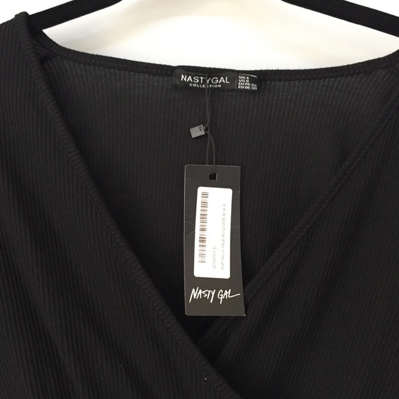 NWT Nastygal Sleeve It To Me Ribbed Bodysuit - Picture 10 of 11